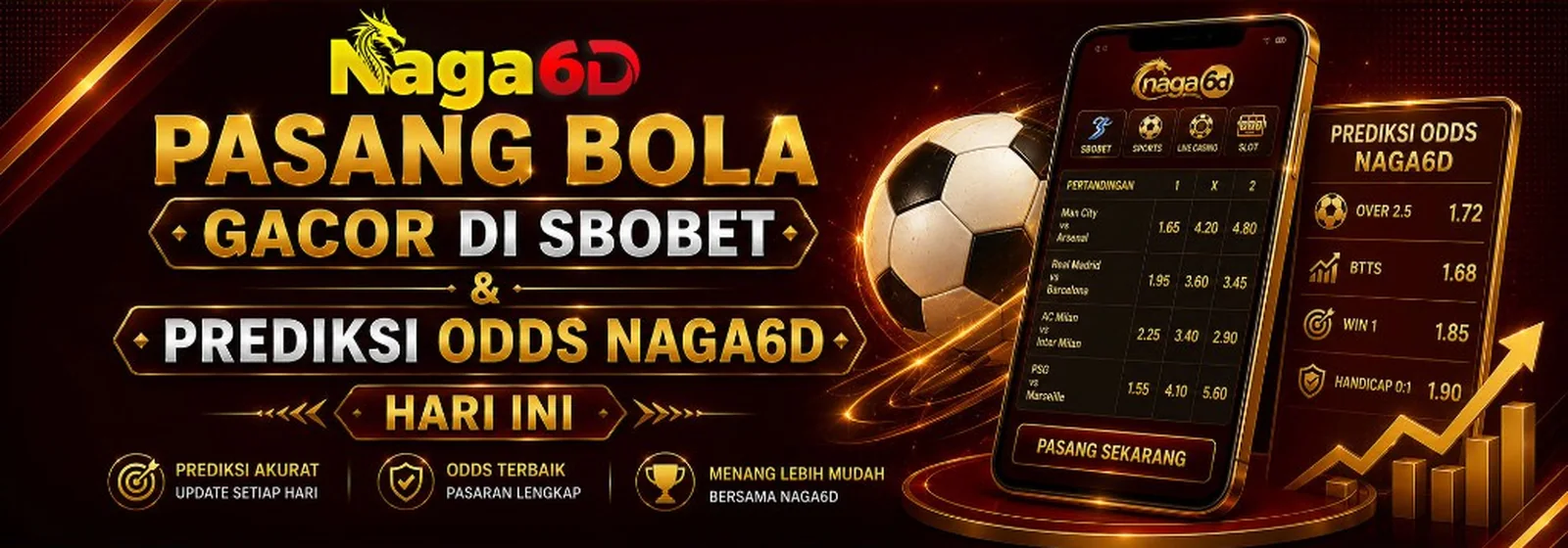 NAGA6D pasang bola gacor di SBOBET dan prediksi odds hari ini
